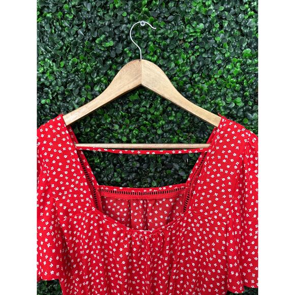 Sienna Sky, Orange with white Flowers,  Women’s size M, Summer Dress - Picture 5 of 7